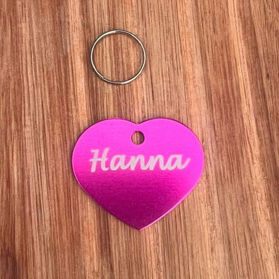 Plaquita Id Corazón Aluminio 