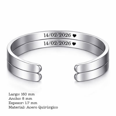 Dúo Pulseras Corazón Esclava