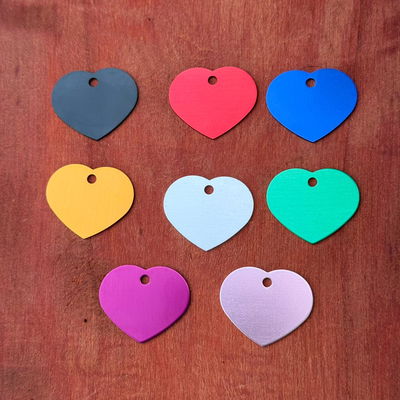 Plaquita Id Corazón Aluminio 