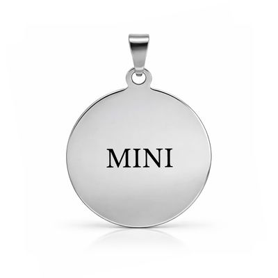 Plaquita Circular Acero Outlet