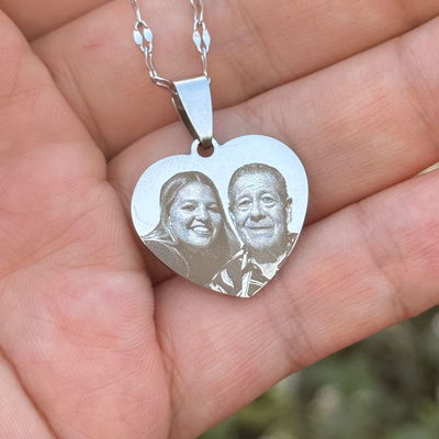 Dije Corazón Fotograbado