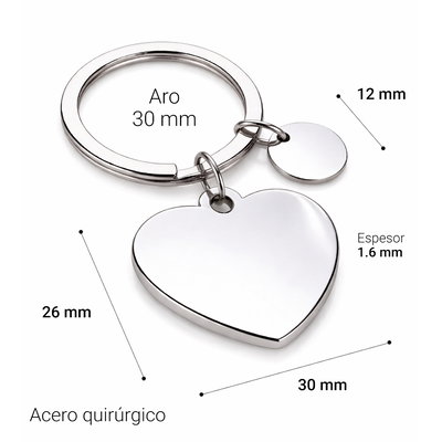 Llavero Personalizado - Corazón