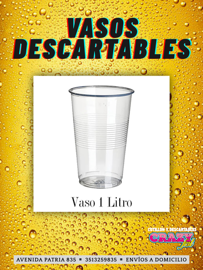 VASOS PLÁSTICOS  1 Litro