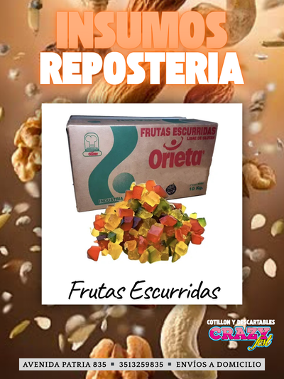 FRUTAS ESCURRIDAS x200grs