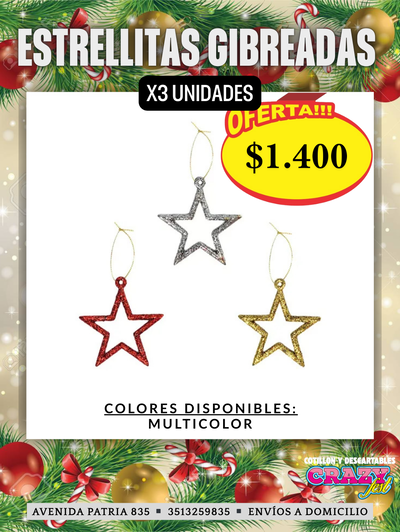 ESTRELLITAS GIBREADAS (x3 Unidades)