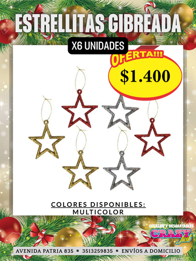 ESTRELLITAS GUBREADAS (x6 Unidades)