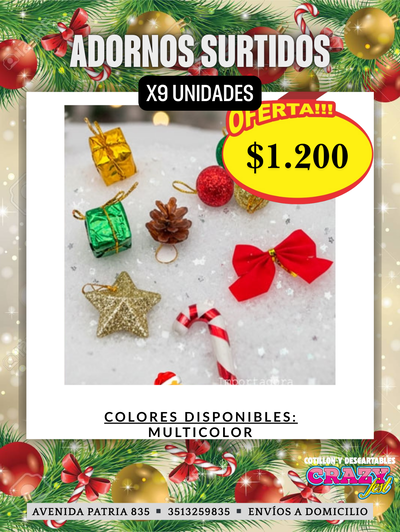 ADORNOS SURTIDOS (x9 Unidades)