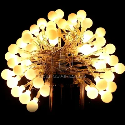 LUZ PELOTITAS LED (CON ENCHUFE) BLANCO CALIDO