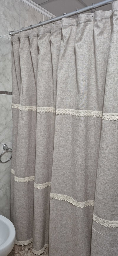 Cortina de baño tostada