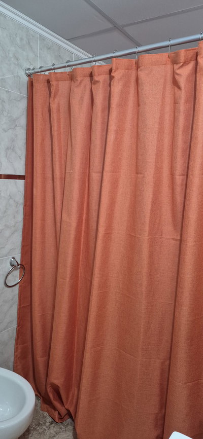 Cortina de baño cobrizo