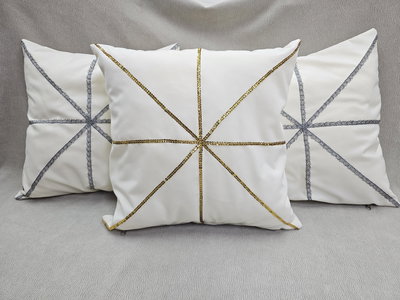 Almohadones Blancos navideños 