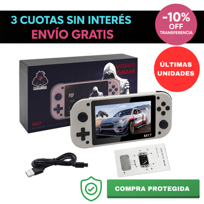 Consola retro portátil M17 + de 20 mil juegos 64GB PSP, Sega, SNES, PS1 y más