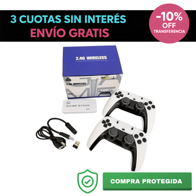 Game stick PRO M15 consola retro stick + de 20 mil juegos 64GB, PS1, PSP, SNES y más