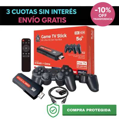 Game Stick Q9 HDMI Consola retro + de 30 mil juegos