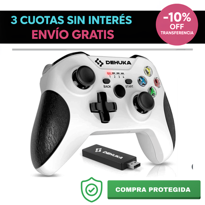 Joystick Compatible Pc + Conector Inalambrico Dehuka