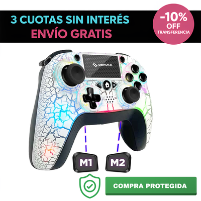 Joystick Inalámbrico Con Luz Led Compatible Para PS4 + PC Inalambrico Usb Dehuka