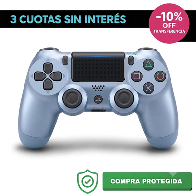 Joystick generico compatible con PS4, PC y Celular - Celeste Metalizado
