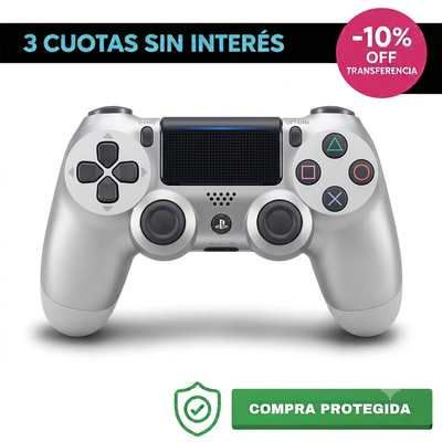 Joystick generico compatible con PS4, PC y Celular - Plateado Metalizado
