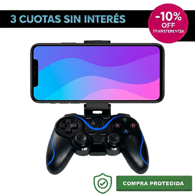 Joystick Bluetooth con soporte para celular