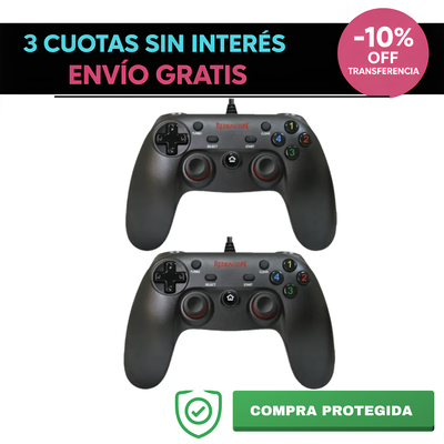 Combo X2 Joystick con cable Redragon G807 compatible con PC y PS3