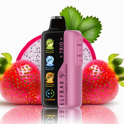 Elf Bar Trio 40K Sour Strawberry Dragonfruit
