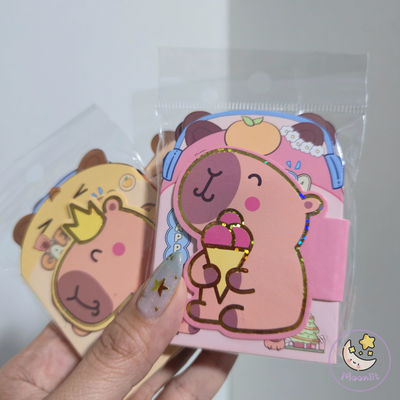 Set Notas Desplegable Capybara