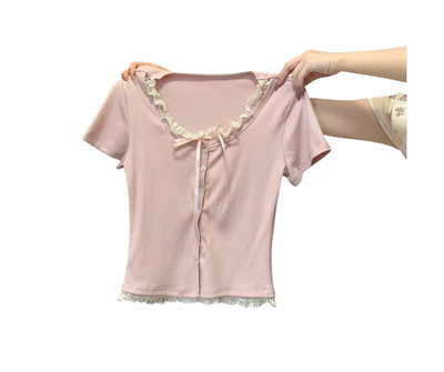 Remera Kiki con encaje 