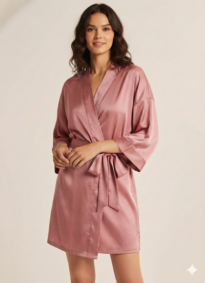 Quimono liso rosa viejo