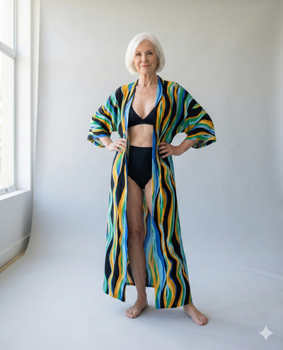 Quimono "iluminada" largo