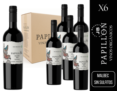 CAJA BODEGA PAPILLON - MALBEC SIN SULFITOS ORGANICO