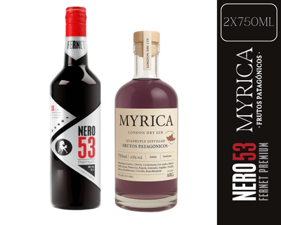 COMBO FERNET NERO 53 PREMIUM + MYRICA GIN FRUTOS PATAGONICOS