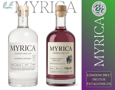 COMBO MYRICA GIN LONDON DRY + MYRICA GIN FRUTOS PATAGONICOS
