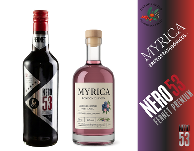 COMBO FERNET NERO 53 PREMIUM + MYRICA GIN FRUTOS PATAGONICOS