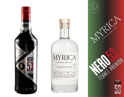 COMBO FERNET NERO 53 PREMIUM + MYRICA GIN LONDON DRY