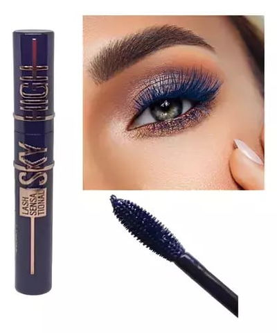 Mascara de pestañas azul