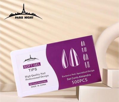 Tips almendra corto Paris Night x 500un.