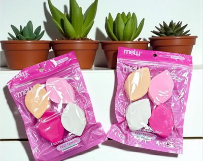 Esponja maquillaje x4 Mely