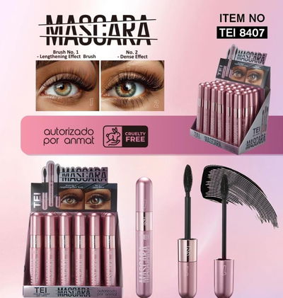 Mascara 2 en 1 rosa Tei
