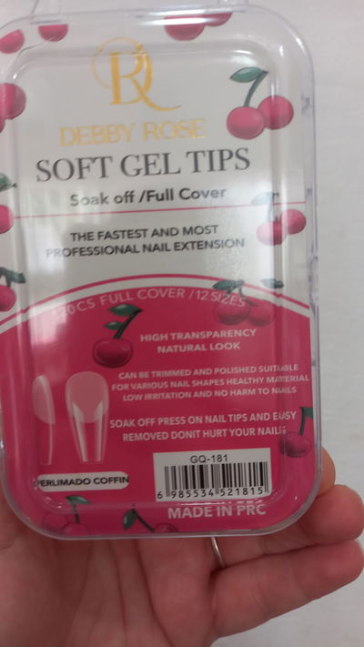 Tips coffin prelimados 120 Debby Rose 