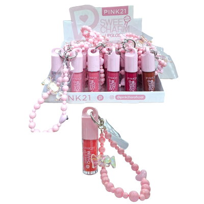 Gloss con llavero Pink 21
