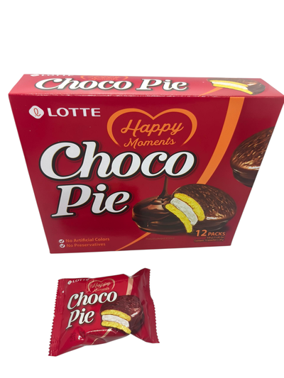 Lotte Choco Pie – (alfajor) coreano con chocolate y marshmallow