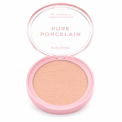Polvo compacto con color Pure Porcelain Ruby Rose