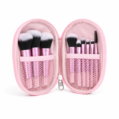 Mini travel set de brochas con estuche