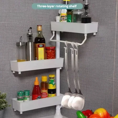 Porta Condimentos De Pared Giratorio Estantes Y Colgador