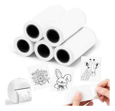 rollo papel termico stikers x rollito