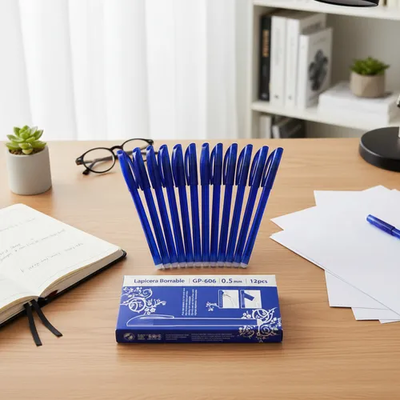 caja de 12 lapiceras borrables 