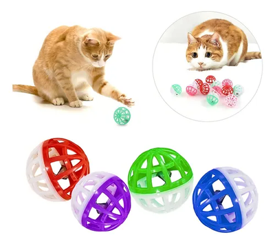 set 4 pelotitas con cascabel 