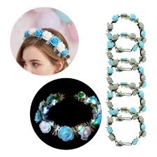 vincha flores luz led  argentina 