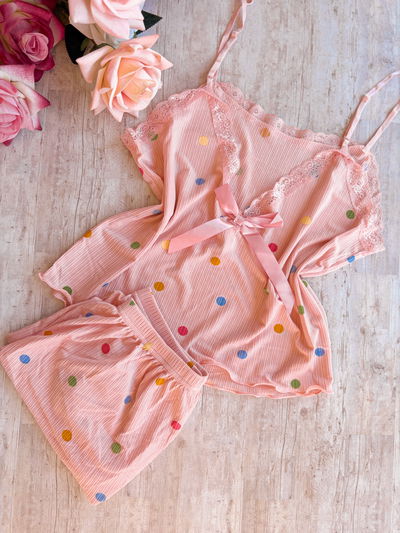 Pijama Puntilla Rosa
