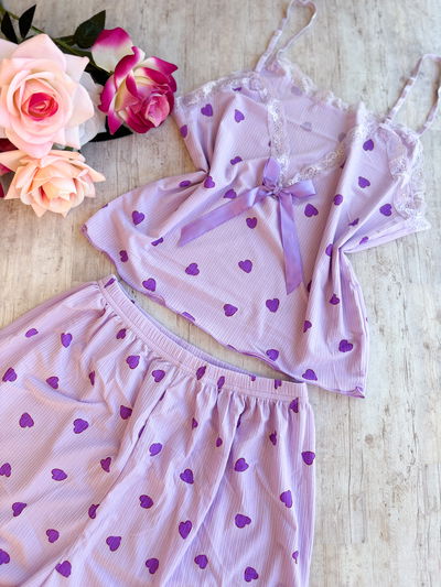 Pijama Puntilla Lila